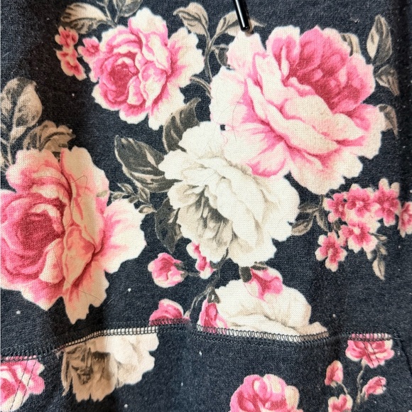 Torrid Black Floral Hoodie - Picture 4 of 4